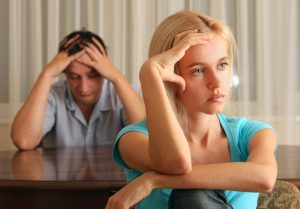 couple separating or going through divorce